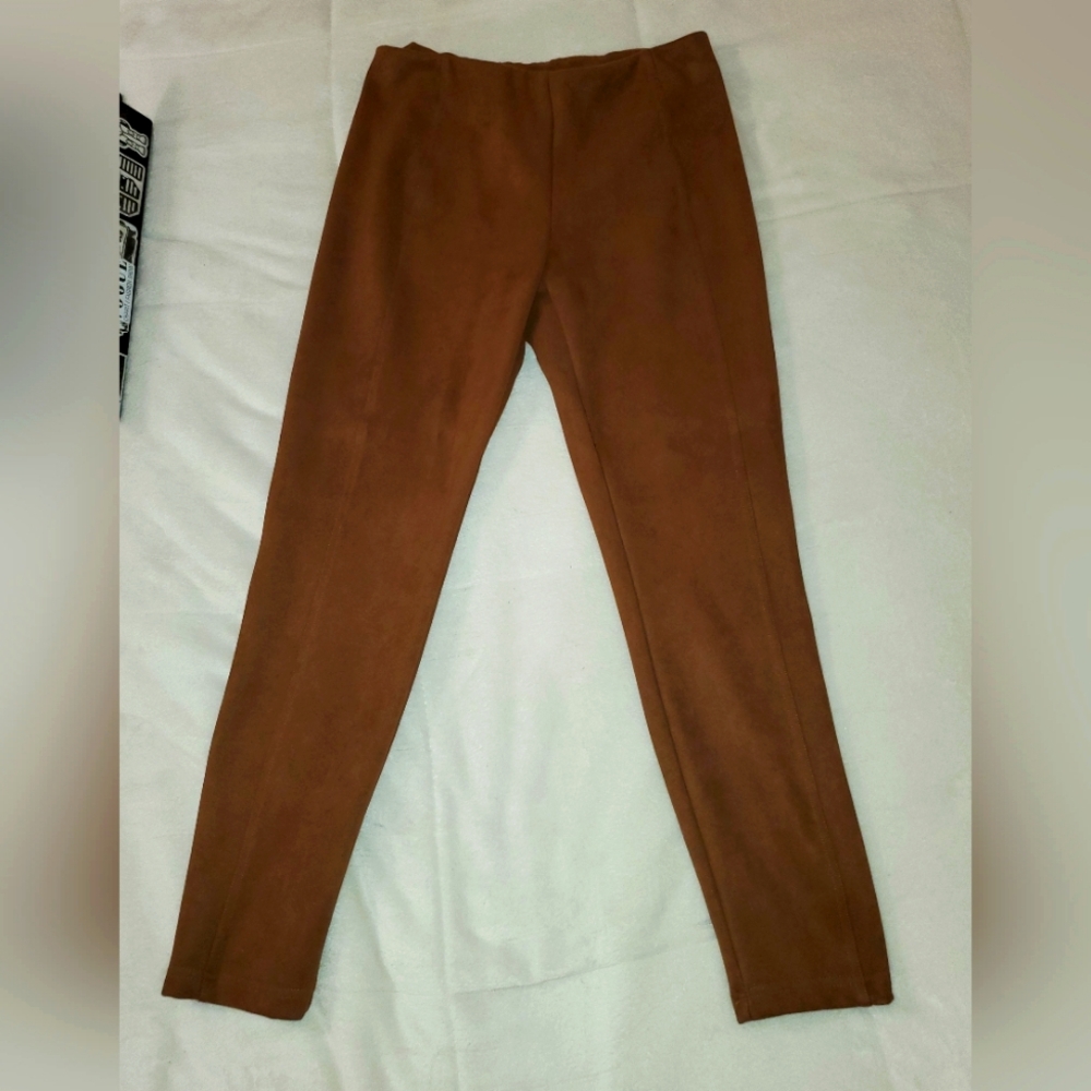 Brown Micro Suede T Tahari Pants Medium